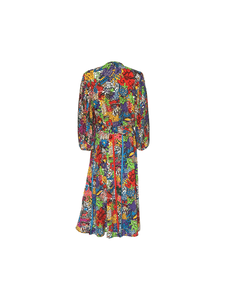 Multi Color Midi Length Diane Freis Dress