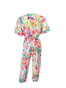 Vintage 80's Floral Romper Jumpsuit