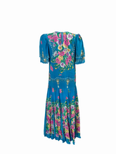 Load image into Gallery viewer, Silk Waterfall sleeve Dress - Diane Freis Limited