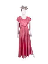 Load image into Gallery viewer, Pink Cascading 70s Dress