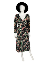 Load image into Gallery viewer, Floral 90s Polka Dot Dress